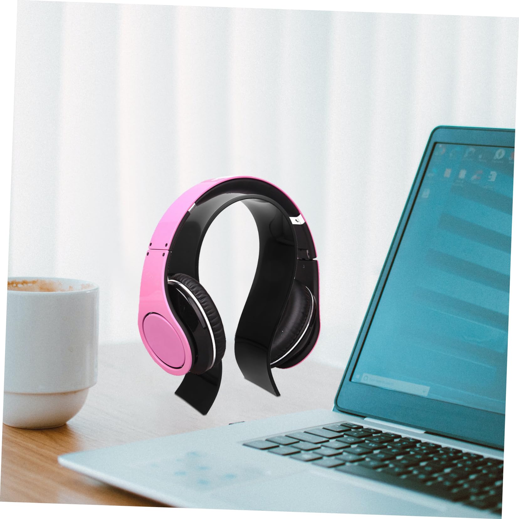 SHINEOFI 5piezas Soporte Para Auriculares Acrílico Organizador De Escritorio Para Almacenamiento De Headsets Soporte De Exhibición Para Gaming y Oficina