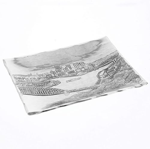 Wendell August Forge Pittsburgh Skyline Bandeja de accesorios de metal, 4 x 5 pulgadas, gran regalo o artículo de coleccionista para fanáticos de