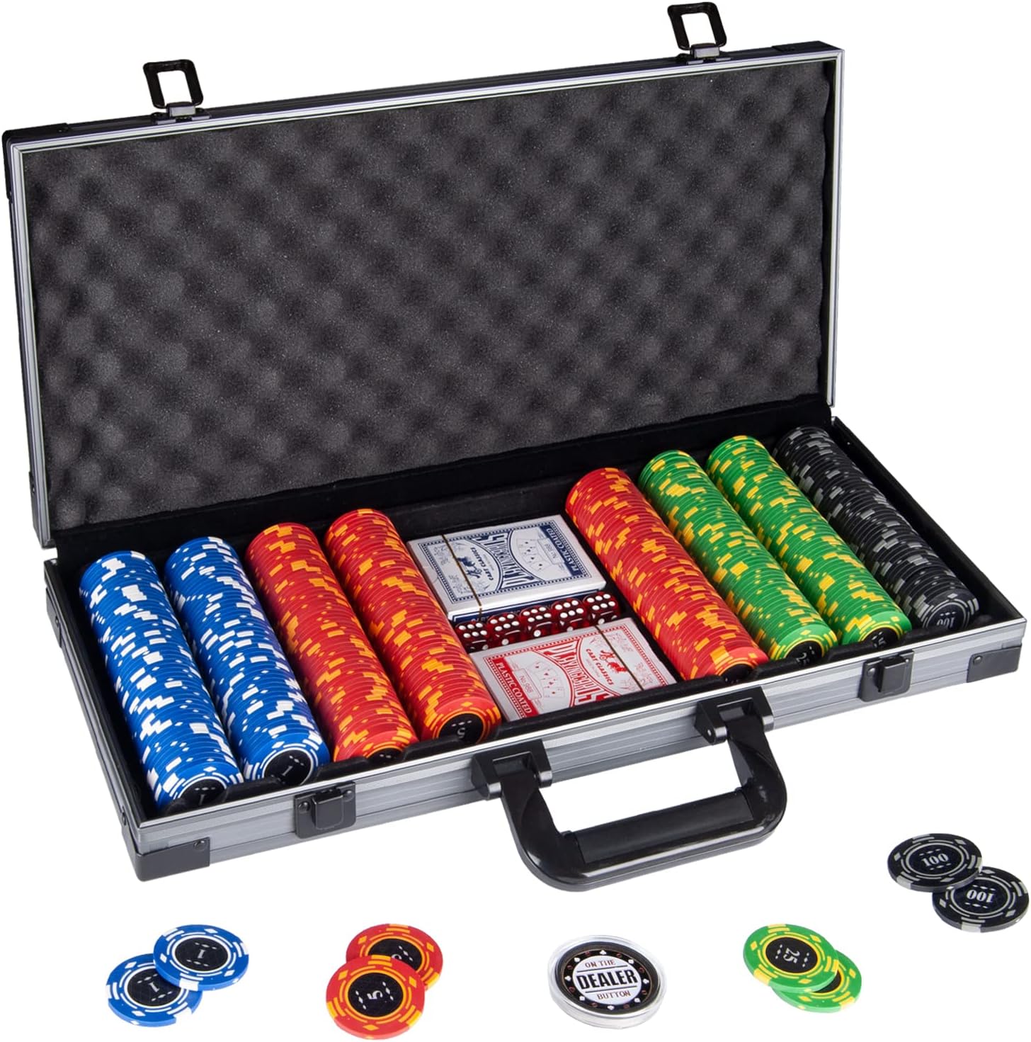 - Comie Clay Poker Chips,400PCS 14 Gram Chip Set with Deluxe Travel Case, Numbered Chips,Poker for Texas Holdem Blackjack Gambling…