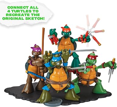 Teenage Mutant Ninja Turtles: Original Sketch Collector Figure with Comic Book by Playmates Toys