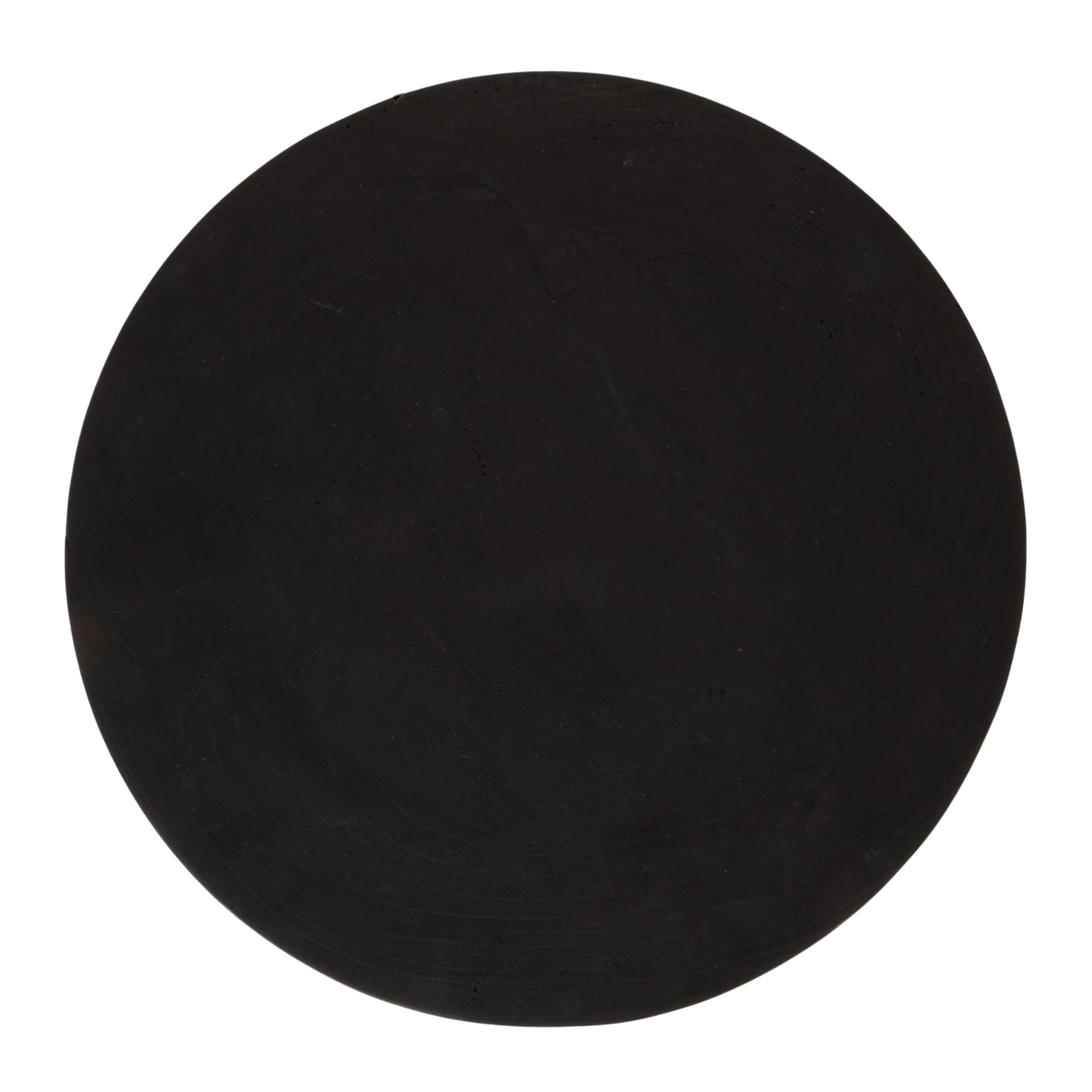 Creative Co-Op Paulownia Wood Bead Ball Tri-Pod Accent Table. Black