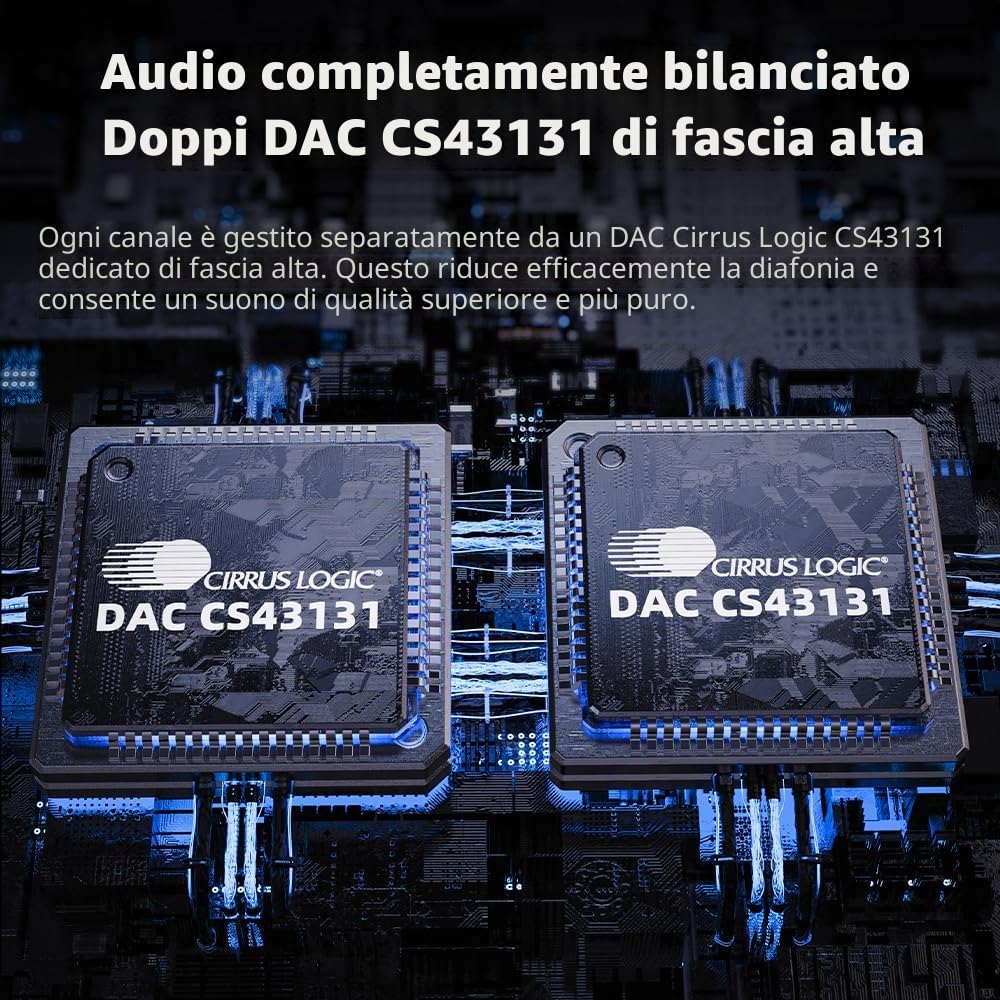 FiiO Amplificatore per cuffie Bluetooth BTR13 (nero) | Supporto LDAC e AAC, AptX Adaptive e aptX HD, Dual CS43131 DAC, uscite da 3,5 mm e 4,4 mm