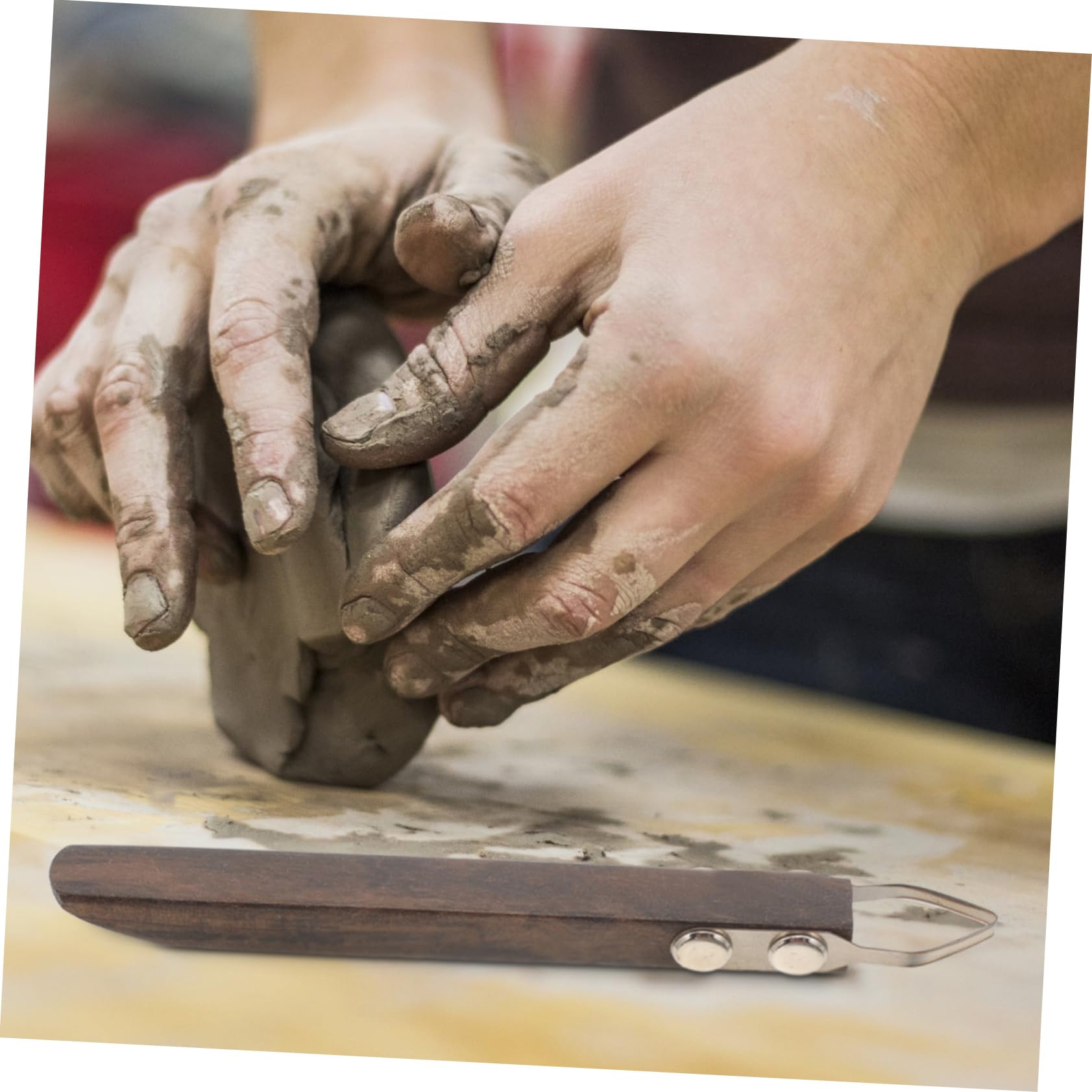 Tofficu 2St Töpferwerkzeuge Ton-Kit Töpferton-Extruder Lufttrockener Ton Werkzeuge für Tonskulpturen Clay Tools Pottery Tools Zubehör zum Schaben von Ton Kunstwerkzeuge Rostfreier Stahl
