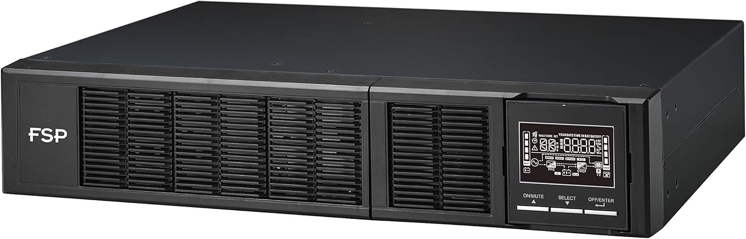 FSP Fortron Clippers 1k Mount/Tower Dual Design, Online UPS, 1000 VA/1000 W, up to 300 VAC, Hot-Swap Battery Change, Programmable Sockets with USB, RS-232 and Intelligent Slot