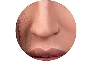 Jolliz 7mm Snug Gold Nose Ring – 20 Gauge Dainty Piercing –...