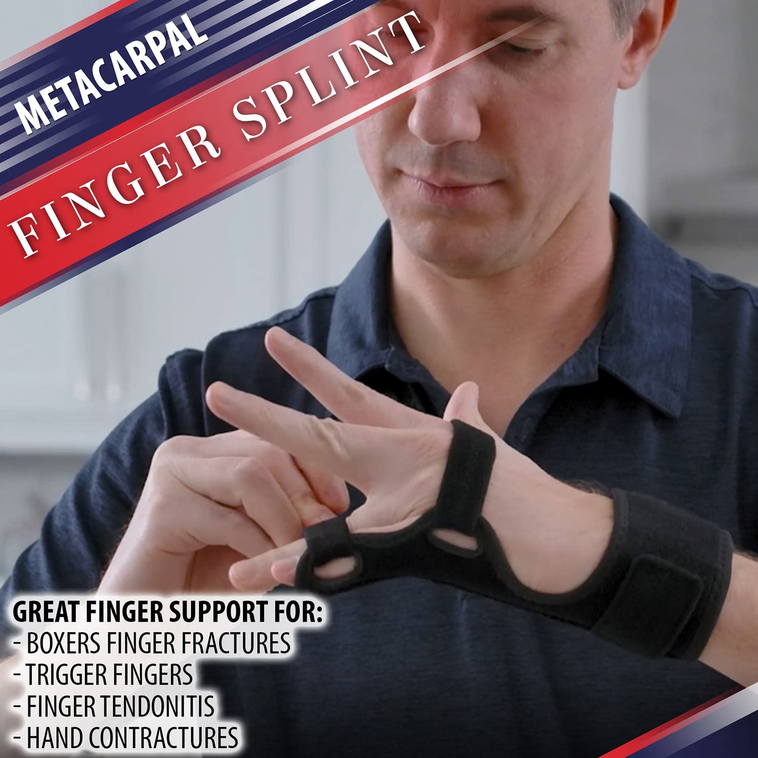 Metacarpal Finger Splint Hand Brace Pinky Finger Splint For Boxer Fractures, Broken Ring Metacarpal Finger Splint Hand Brace Pinky Finger Splint For Boxer Fractures, Broken Ring