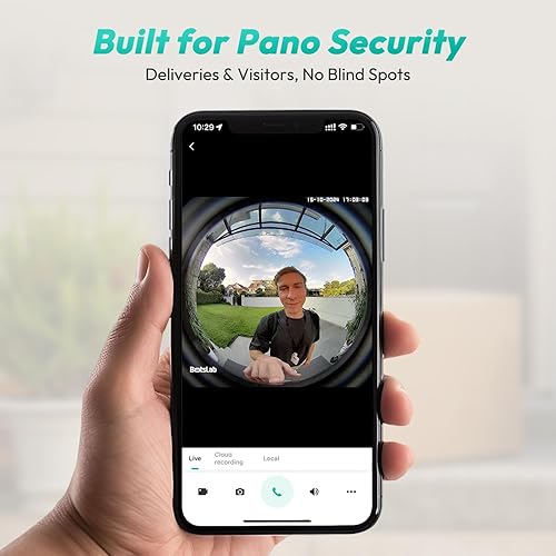 Miniatura 2 de BOTSLAB Timbre de puerta inalámbrico, timbre de video de 5 MP, vista panorámica de 180, sin tarifa mensual, WiFi de 2.4 GHz, detección de movimiento