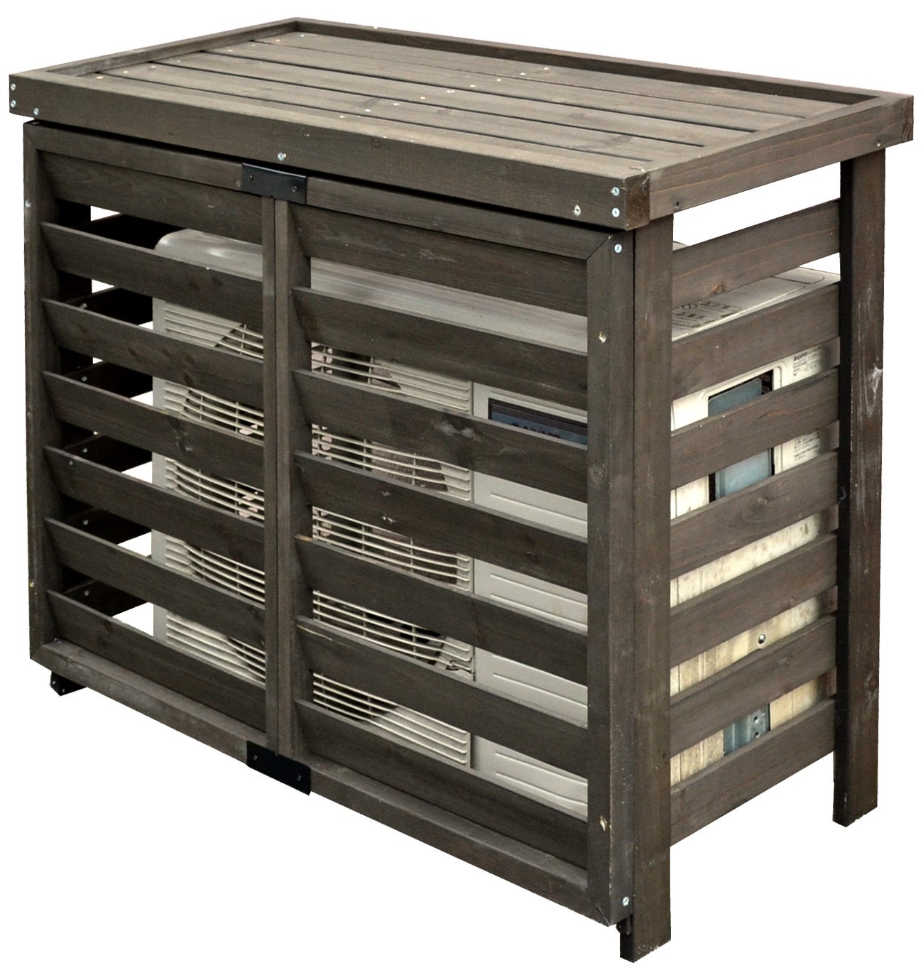 Amazon.co.jp: ガーデンガーデン ボーダーエアコン室外機カバー