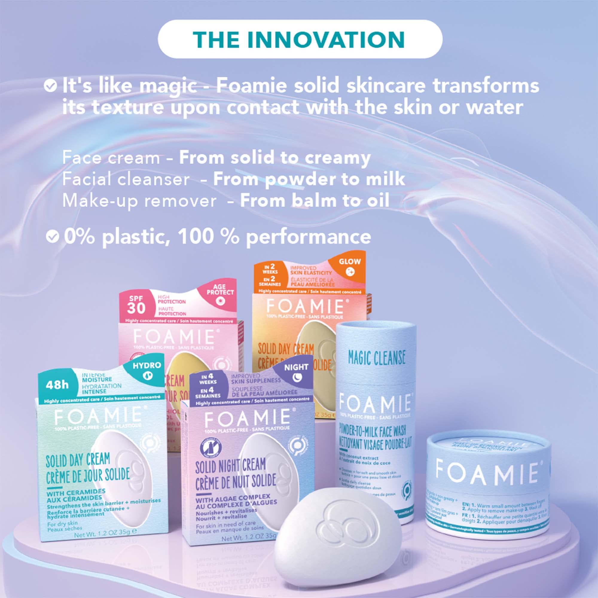 Foamie Powder Soft kokosowy oczyszczacz do twarzy - oczyszczający i nawilżający proszek do twarzy - Mydło do twarzy wrażliwa skóra bez plastiku i wegańska - 80 zastosowań 60g