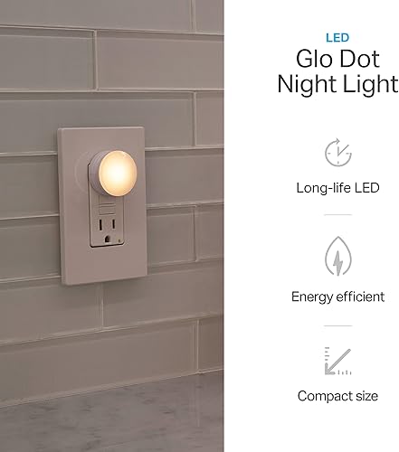 Miniatura 3 de Lights by Night Mini luz nocturna LED, enchufable, sensor de atardecer a amanecer, blanco cálido, compacto, iluminación ambiental, luces LED para