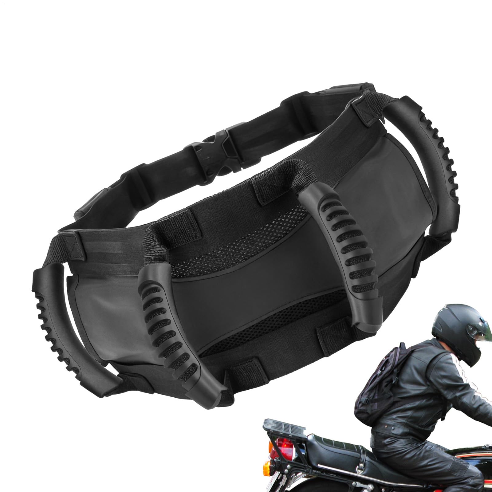 Imbracatura Moto per Bambini,Maniglie Regolabili Per Passeggero - Maniglia Cintura Vita Sedile Posteriore Moto | Per Motociclisti Adulti Motocross ATV Snowmobile Touring Quotidiano Viaggio