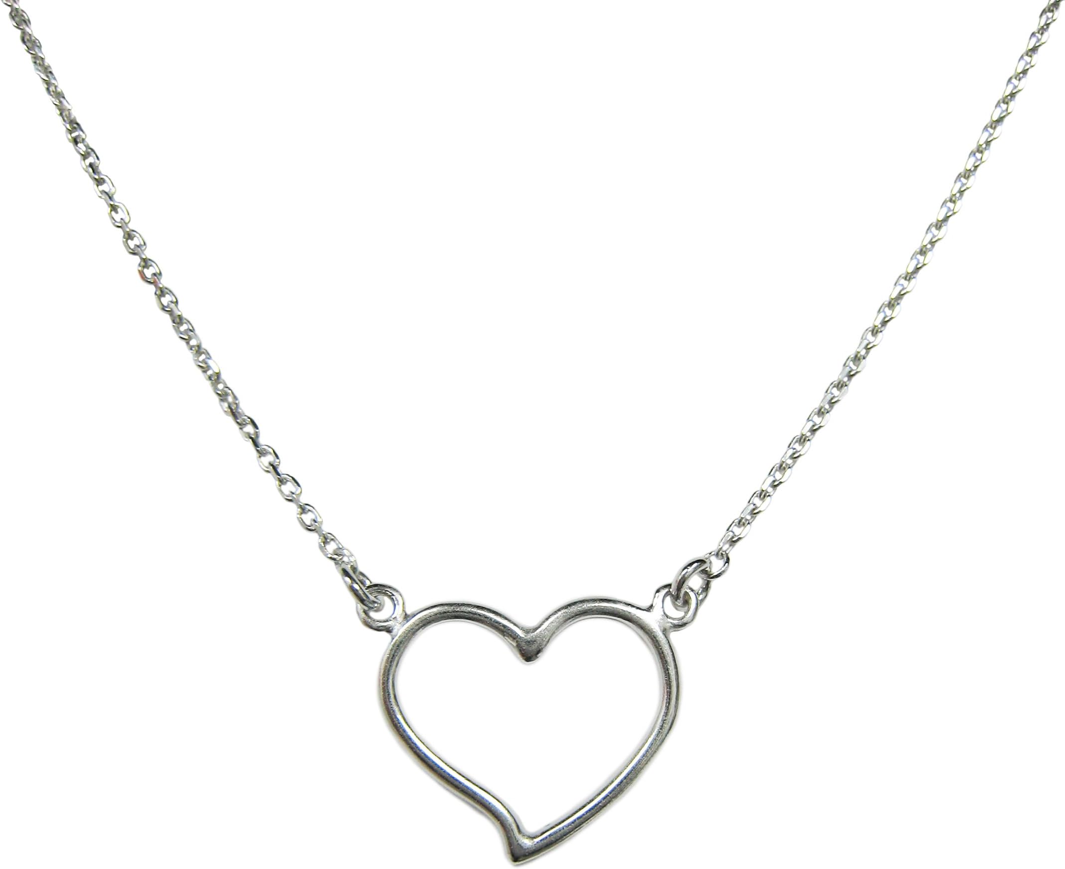 OWC Sterling Silver Open Heart Necklace