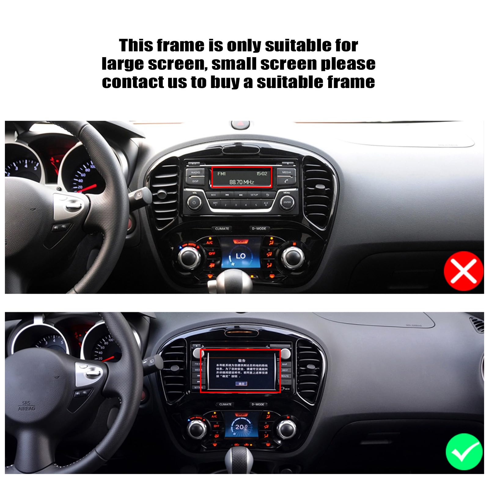 4+128G Android 15 CAMECHO Autoradio para Nissan Juke J15 2010-2019/YF15 Infiniti ESQ 2011-2017, Radio 9 Pulgadas con Bluetooth GPS WiFi Inalámbrico Carplay Android Auto FM RDS + Cámara Trasera