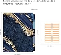 Vista 56 de Ospelelf Mini 3 Ring Binder, 2 Inch, Cute Pink Marble Binder for 5.5" x 8.5" with 5 Tab Dividers, File Folder Labels and Low Profile Clipboards