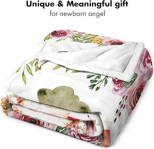 Miniatura 7 de Manta de bebé de granja personalizada, manta de bebé de animales de granja, manta de bebé floral, mantas florales para bebé, manta de bebé con