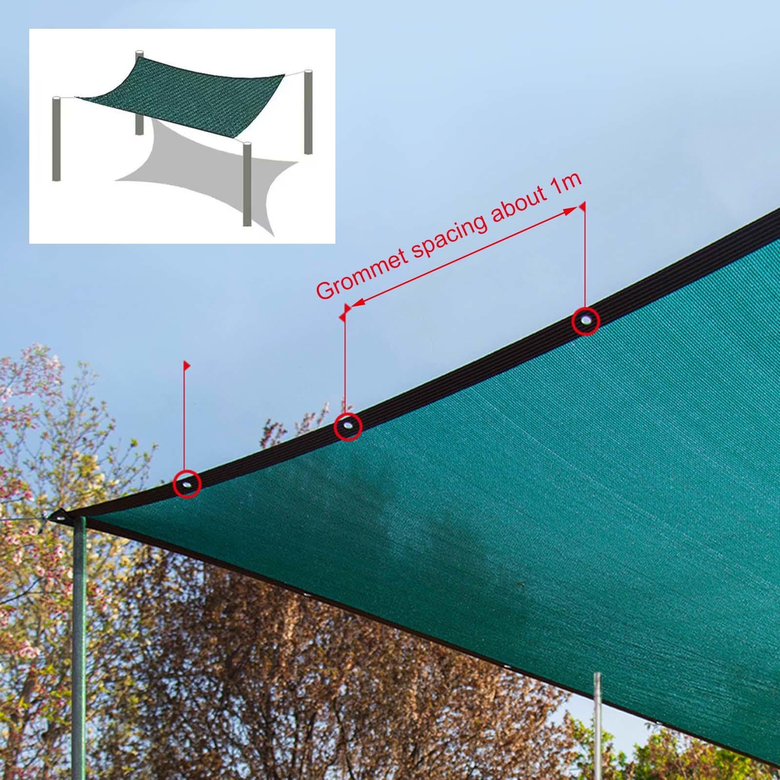 Malla de sombra verde transpirable para plantas, 9 x 10 m, tela con ojales, protección solar para invernaderos y jardines, uso duradero en exteriores