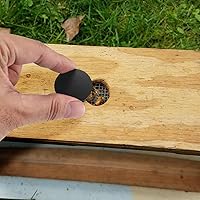 Vista 6 de Tapones de plástico para agujeros, 180 tapones de bloqueo de panel negro, tapas redondas para orificios de tornillo de taladro para gabinetes