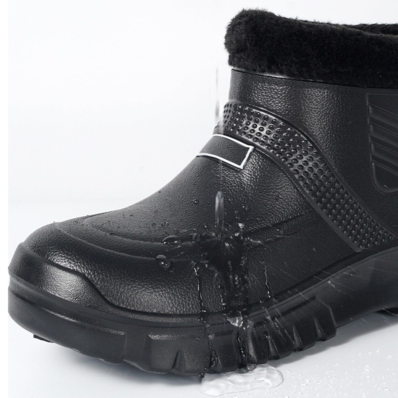 Botas de goma para hombre, impermeables, botines de goma, forradas, botas de lluvia, botas de lluvia, botas de goma cortas, botas de goma antideslizantes, botas de lluvia, botas de lluvia