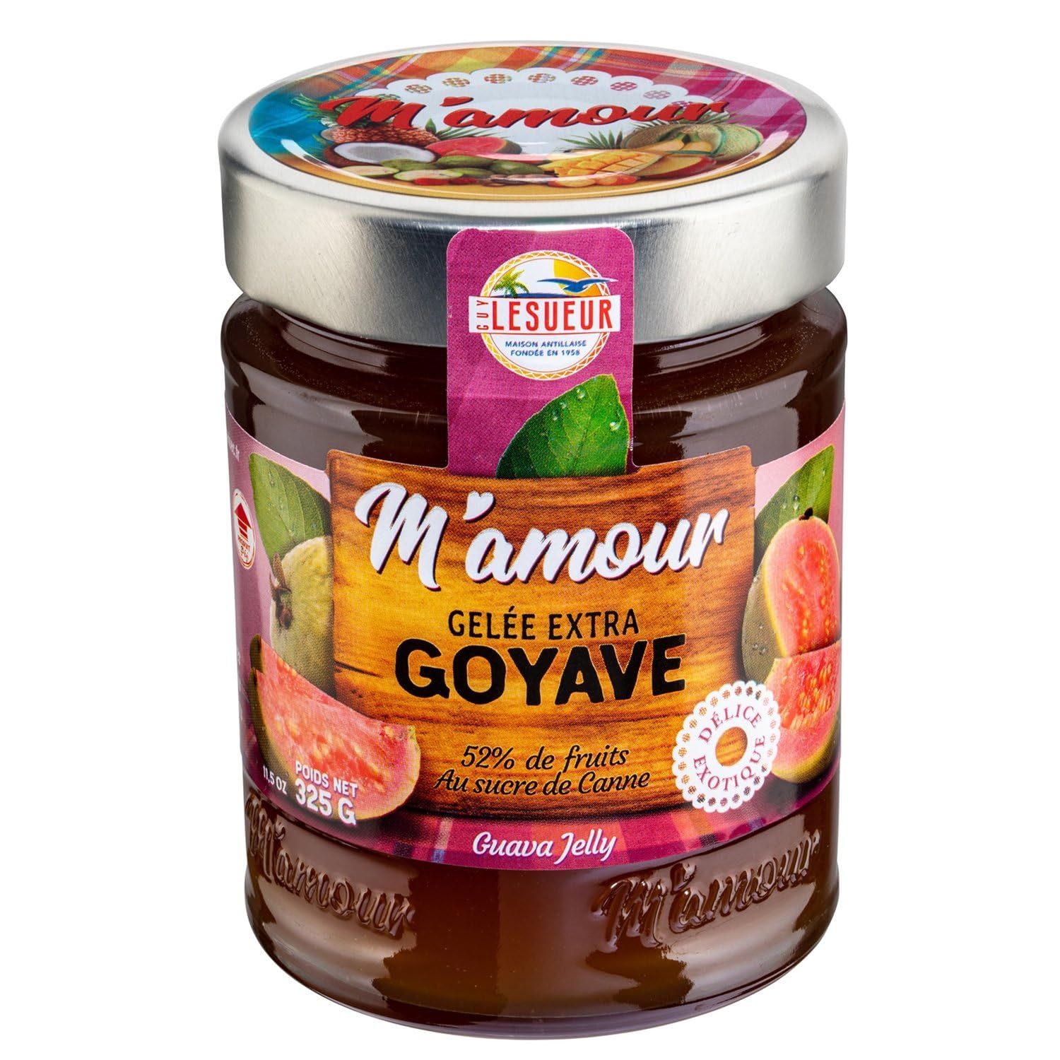 Gelée goyave M'AMOUR - le pot de de 325g Lot De 3 - Par Lot