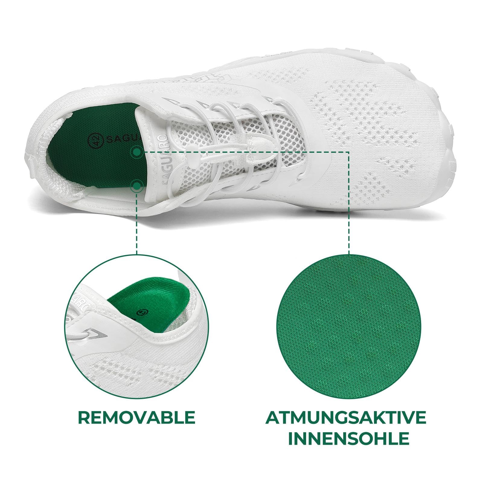 SAGUARO Scarpe Barefoot Shoes Minimaliste Scarpe da Trail Running Uomo Donna Gr.36-48