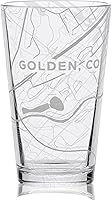 Vista 91 de ALBUQUERQUE NEW MEXICO Engraved City Street Map Beer Pint Glass Perfect Drinking Gift Idea & Unique Decor!