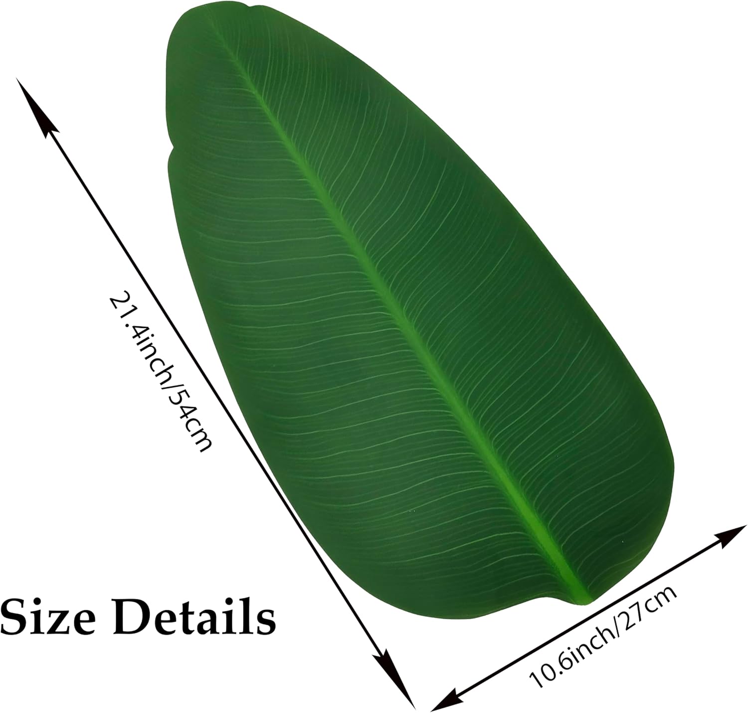Large Rubber Banana Leaves, Leaf Placemats, 26 Pcs Artificial Heavyweight Banana Leaf Decoration for Hawaiian Party Jungle Adventure Theme Party Decor Table Runner Centerpieces Placemat 21.4'‘…