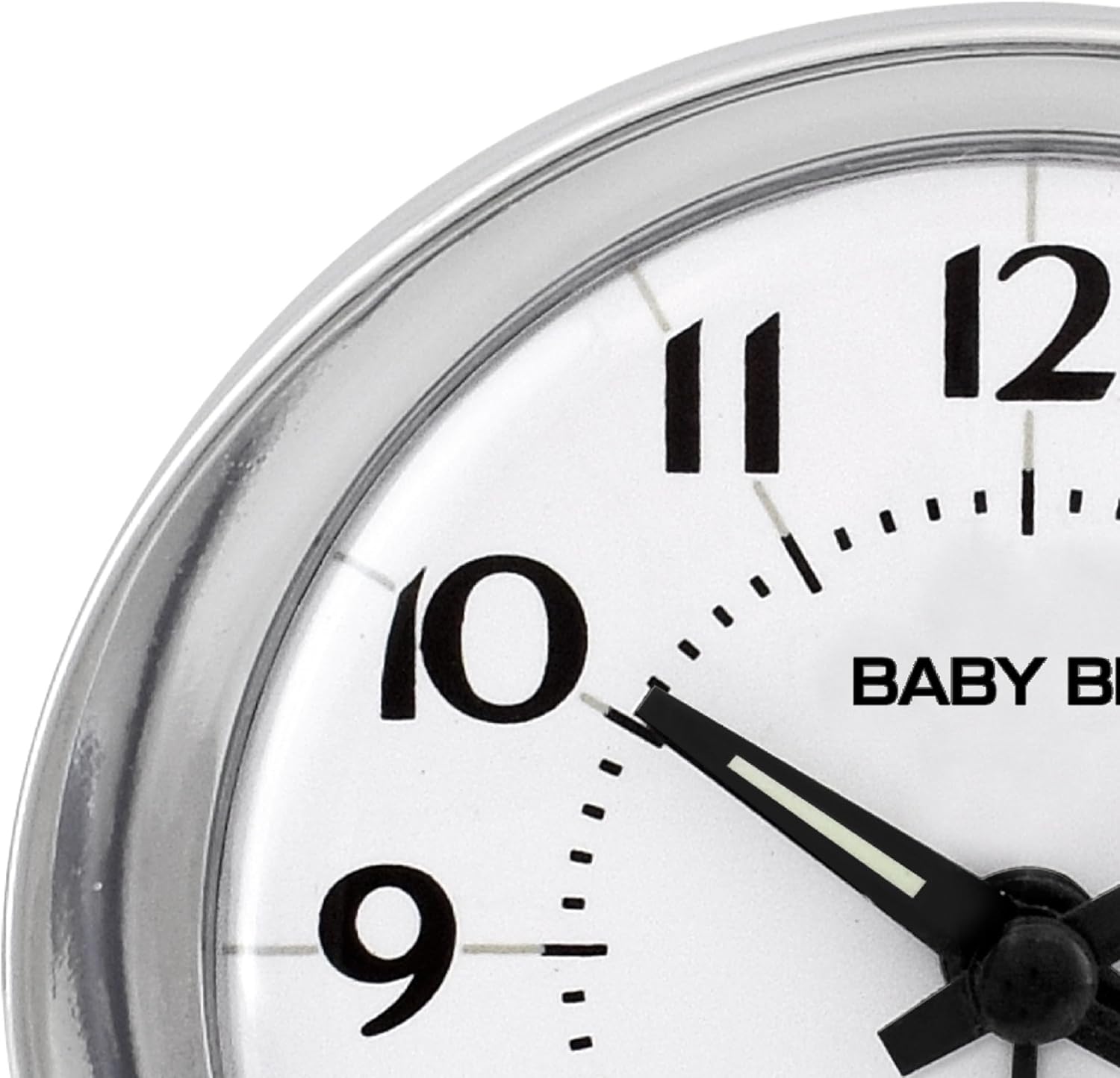 Westclox Classic Baby Ben Alarm Clock - Authentic 1964 Design, Reliable Beep White Alarm Clock, Battery Operated, Metal Bezel