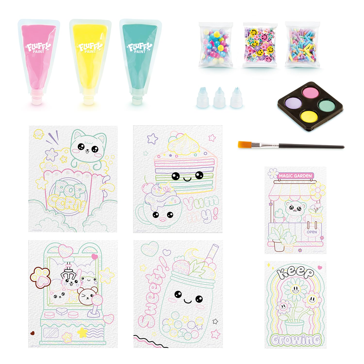 Art Lab Kit di Pittura soffice, Set di Pittura 3D, dai Vita ai Tuoi Disegni con la Vernice 3D! Ottimo Kit per artisti in Erba, pastelli, Rosa, Viola, Blu
