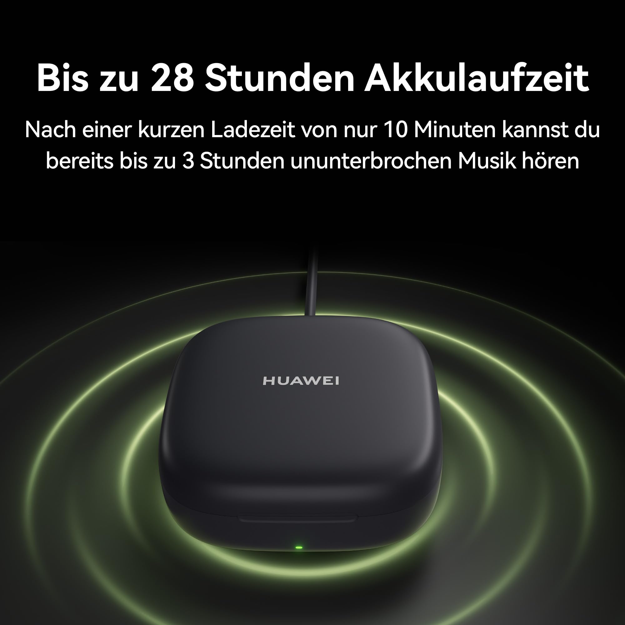HUAWEI FreeArc Open-Ear Kopfhörer, TWS Bluetooth Sport, Schwarz | Sterling Sound & IP57 Wasserschutz sichern 28h Musik. Ideal für Fitness-Fans beim intensiven schweißtreibenden Workout.