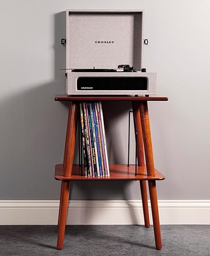 Miniatura 3 de Crosley Manchester Record Player Stand, Media Console with Vinyl Storage, Modern Home Organizer, Paprika Pimentón,Negro -,Blanco,Acorn