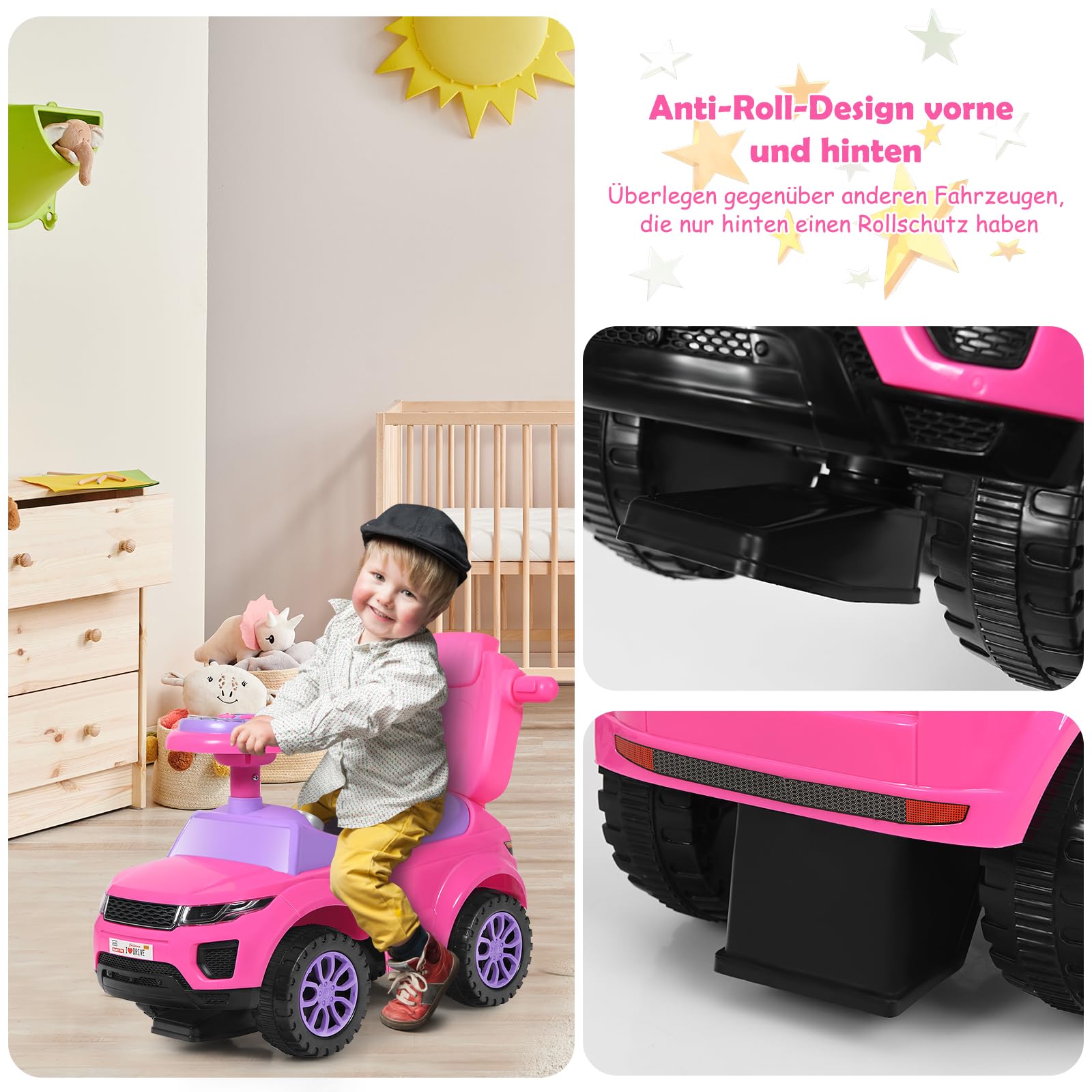 MUSTANG MUSTANGPINK Elektrische wagen voor kinderen Roze