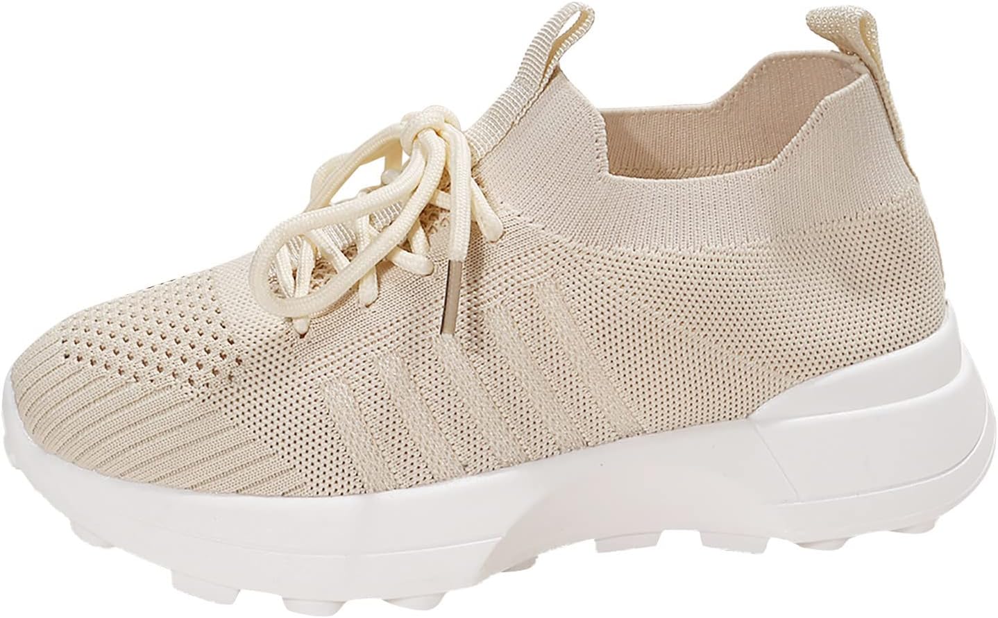 Damen Plateau-Sneaker Mit Netzstoff - Bequeme Schaukelschuhe 4 Cm Absatz