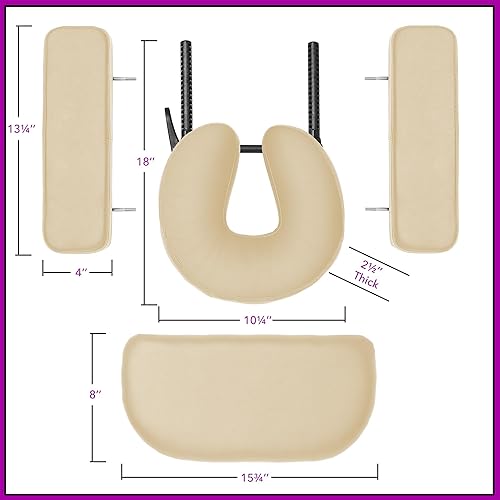 Miniatura 5 de Saloniture Mesa de masaje profesional portátil y ligera de espuma viscoelástica plegable con paneles de Reiki, incluye reposacabezas, soporte