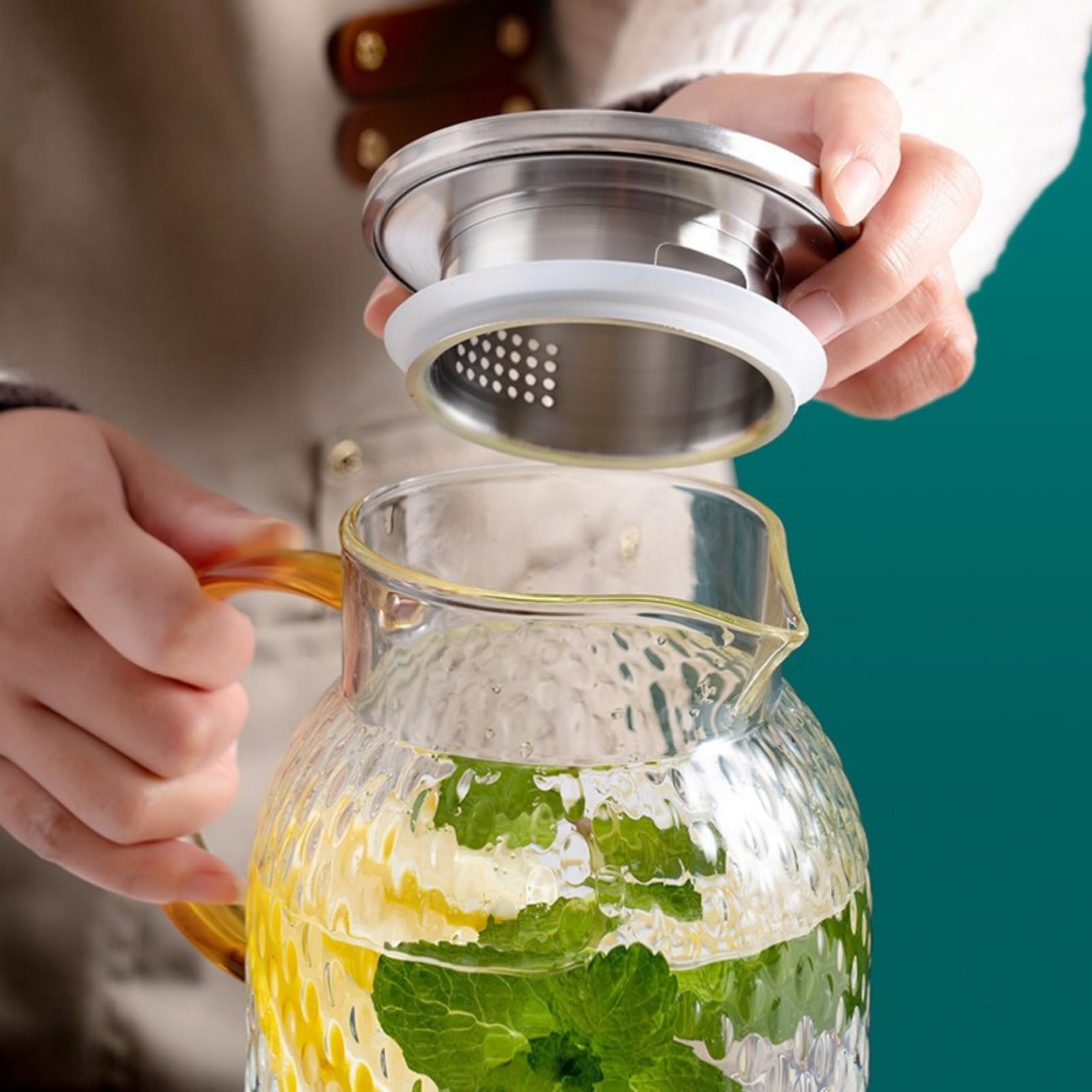 Amazon｜HUFGIUD お茶 ポット、麦茶ポット、耐熱ガラス ピッチャー