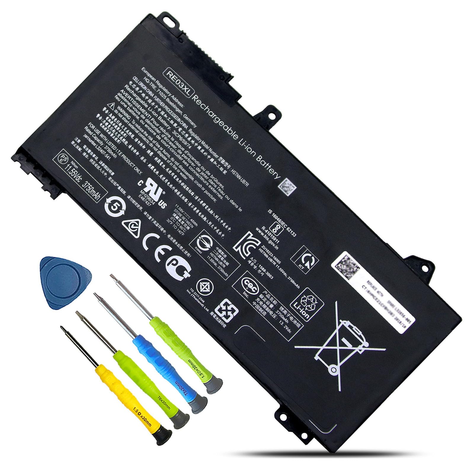 Amazon.com: BOWEIRUI RE03XL L32656-005 Laptop Battery Replacement