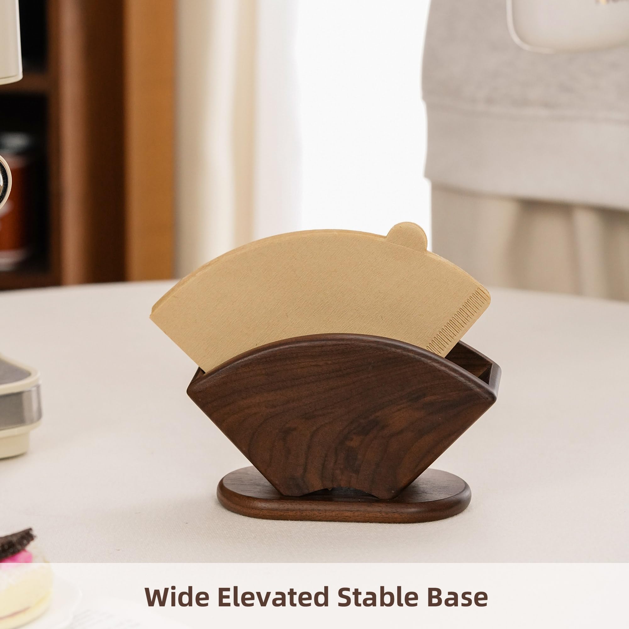 Porta filtro caffè a cono, contenitore per filtro V60 in legno, compatibile