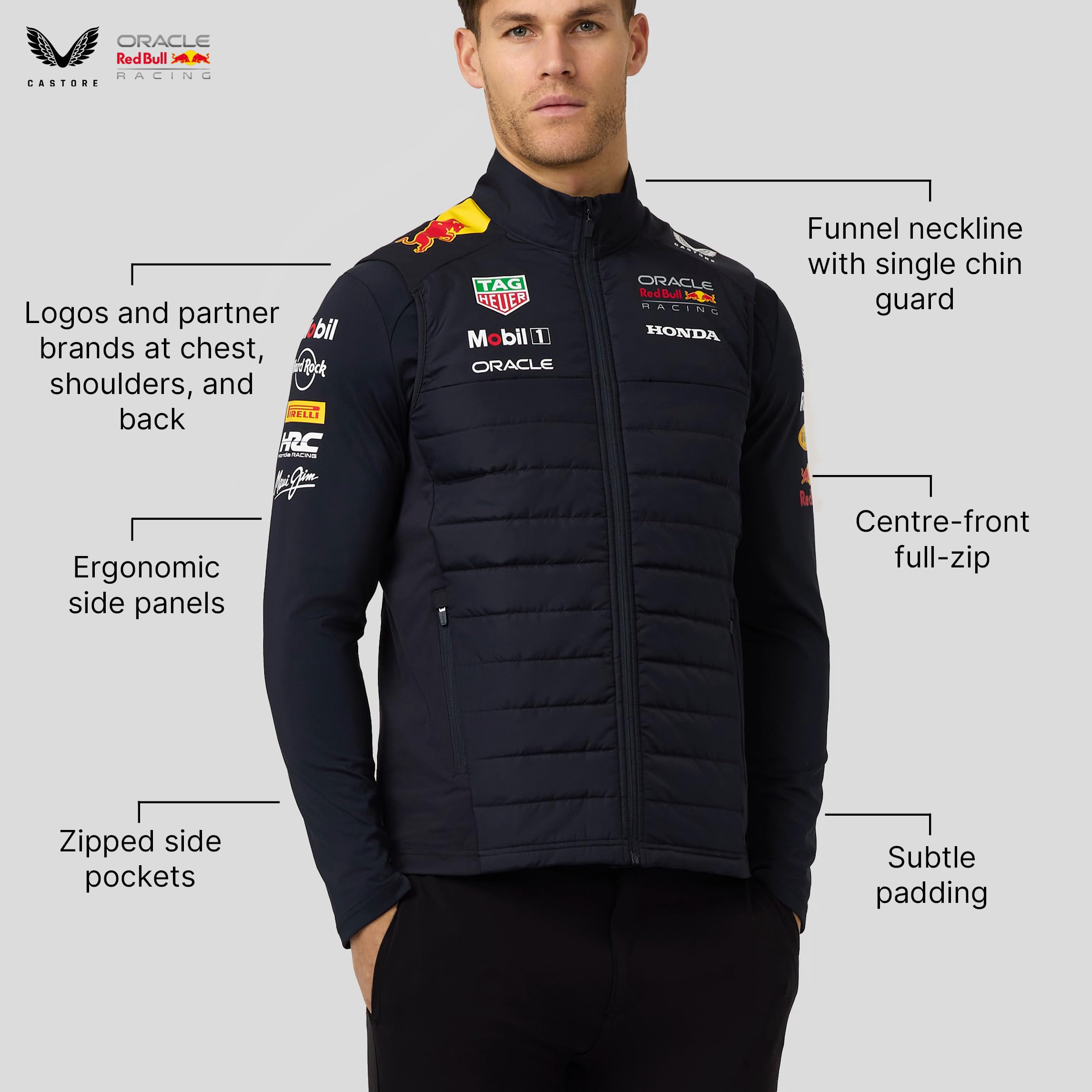 Castore Unisex Red Bull Racing F1 Team Gilet Jacket Hybrid-Weste (1er Pack)