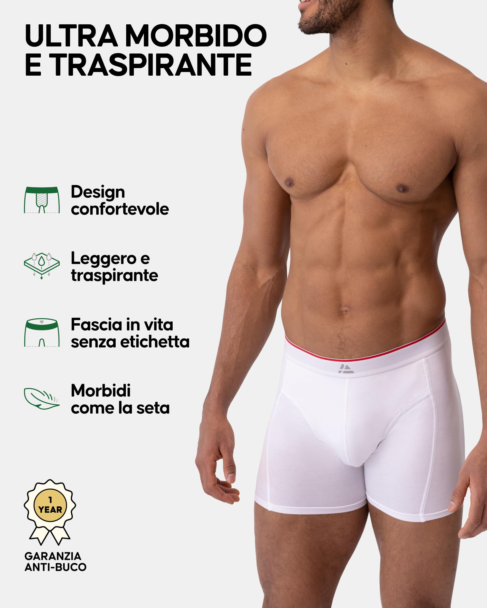 DANISH ENDURANCE Boxer Uomo in bambù Ultra Morbido, Mutande Boxer Bamboo Comodi, Traspiranti, con o Senza Apertura Frontale, 6 o 10 Paia