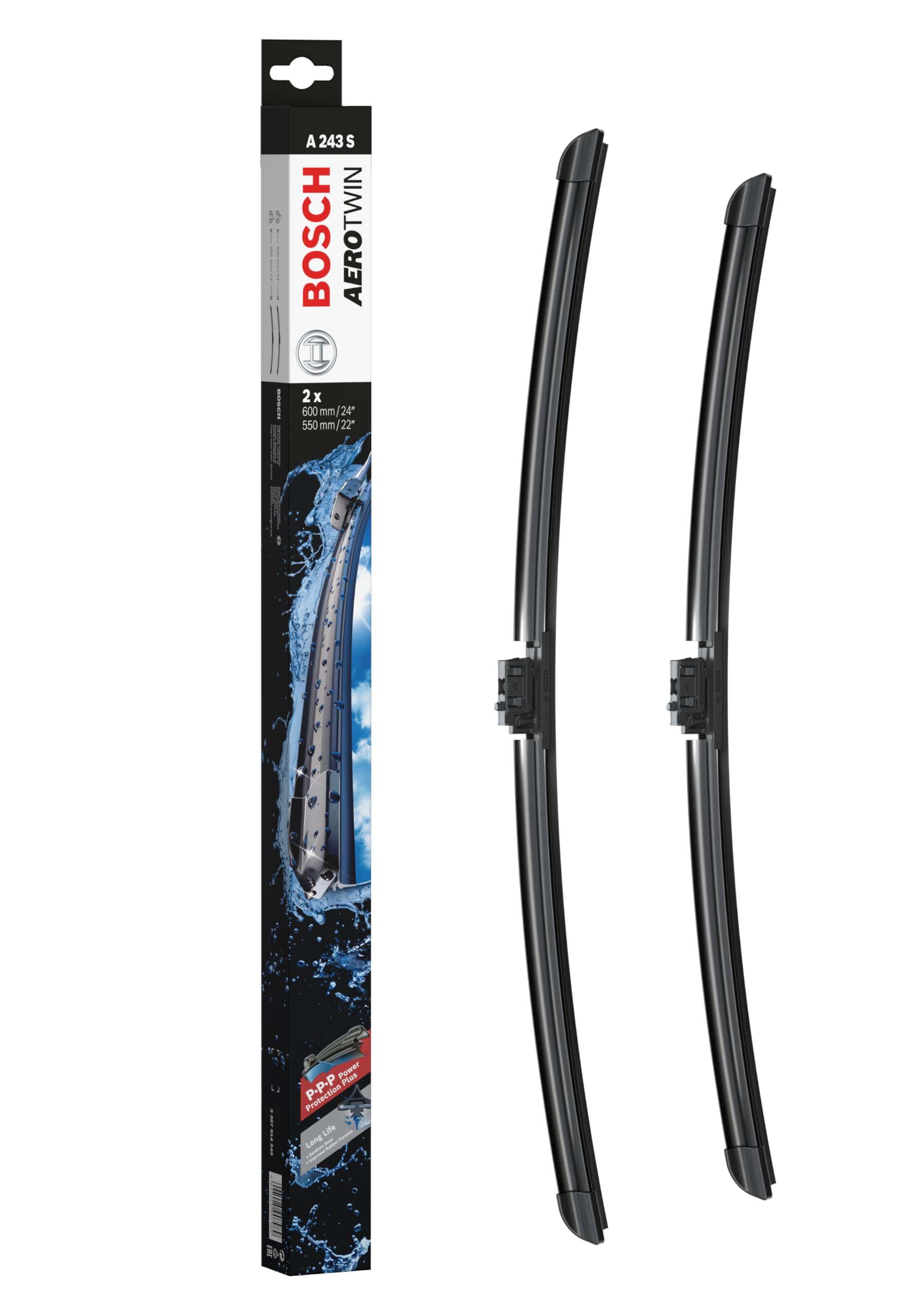 A243S AEROTWIN Flat Blade Set 600/550, 704mm