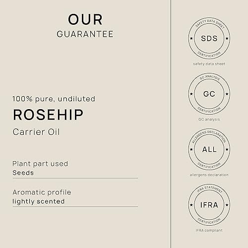 Miniatura 4 de VINEVIDA Aceite portador de rosa mosqueta de 4 onzas  Aceite de rosa mosqueta sin diluir 4 onzas  Aroma de aceite de vela de rosa mosqueta  Aroma de