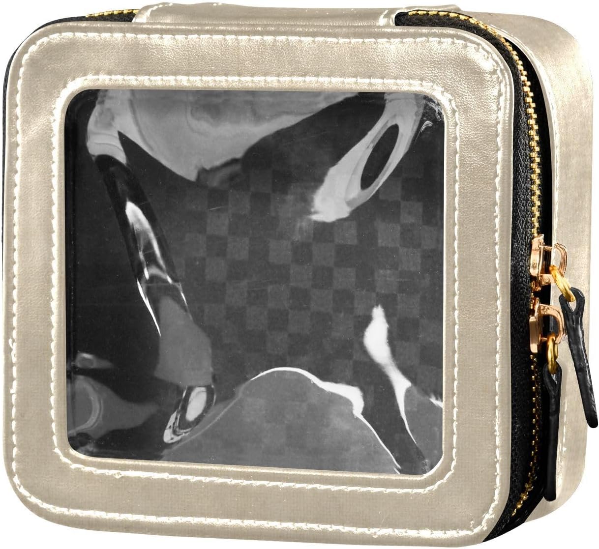 Zathe Vintage Retro Waterproof Clear Makeup Bag Toiletry Bag Nail