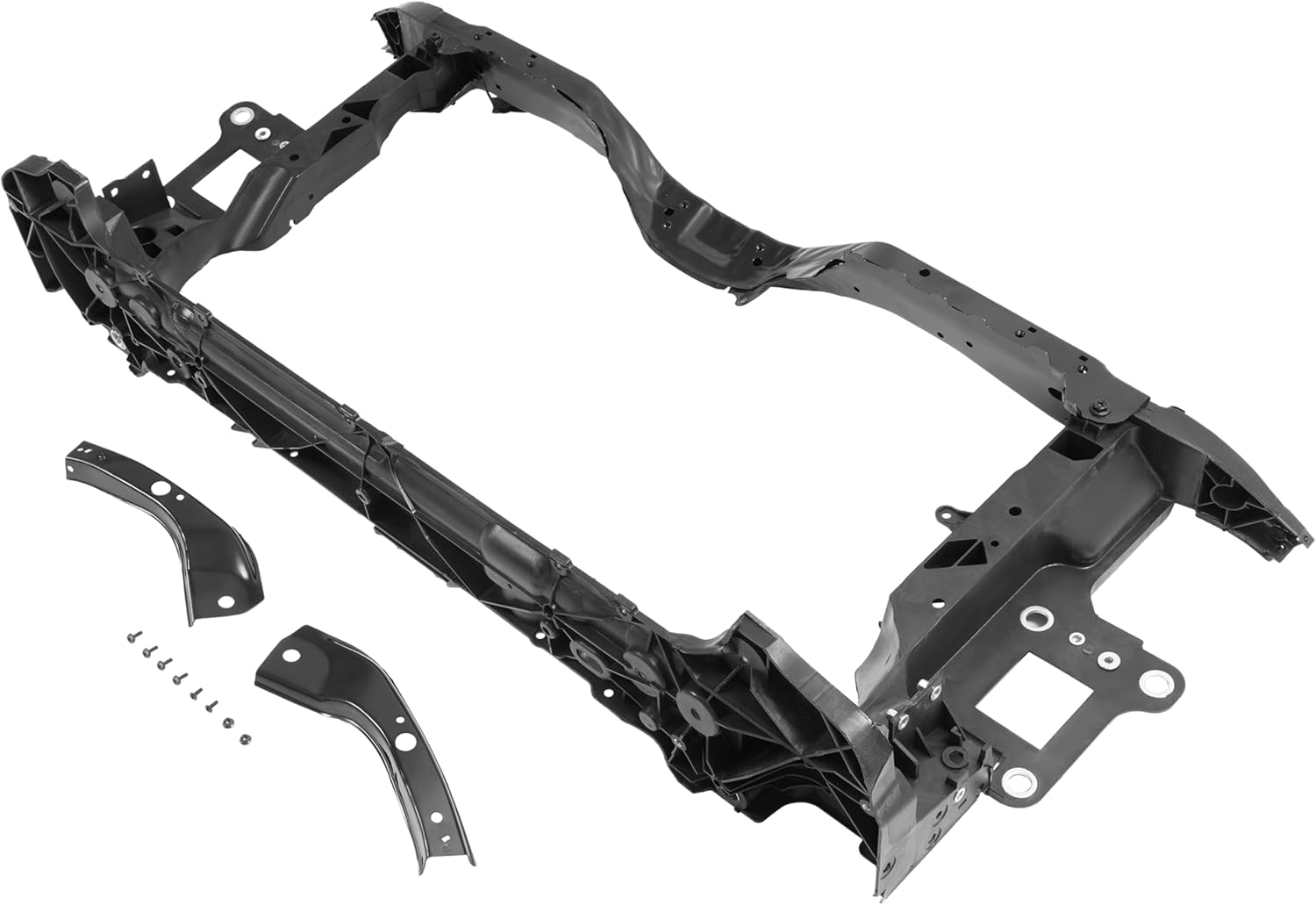 ALMULOO Radiator Core Mount Support Assembly Compatible with 2016-2019 Honda Civic DX LX-P SE EX LX Coupe Sport Sedan Relpacement For 71410TBAA01 HO1225183 Steel Electrophoresis Primed Black