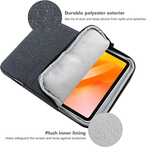 Vista 13 de MoKo Funda para tablet de 12.9 pulgadas para iPad Pro M4 y Air M2 2024, iPad Pro 12.9 M2 y M1, Galaxy Tab S8+/S9+ 12.4, bolsa de poliéster claro