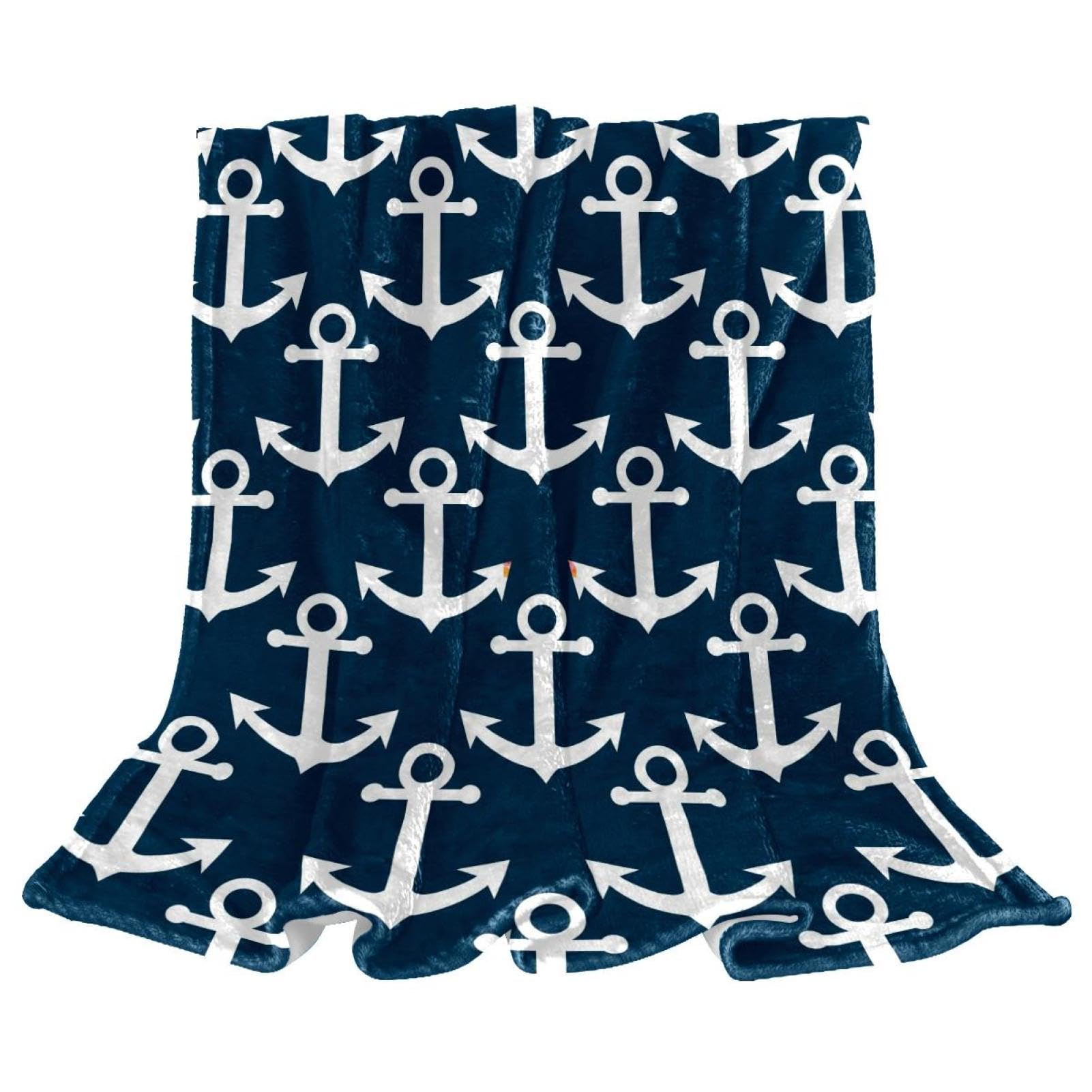 Couverture de lit polaire marine en maille dense pour chambre et salon
