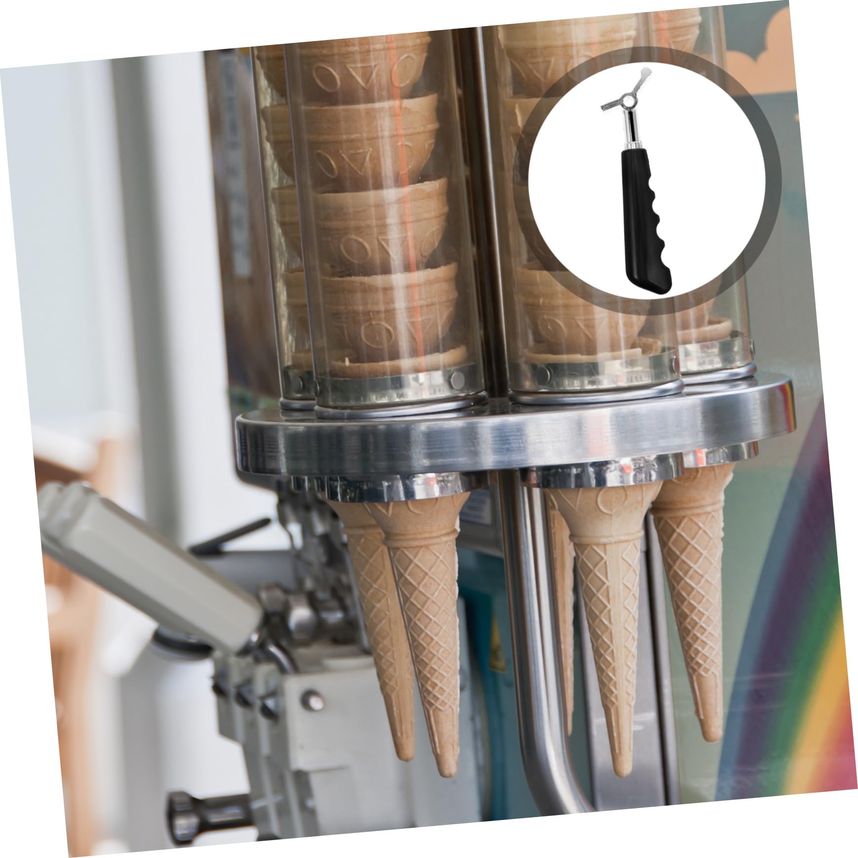Maniglia Per Gelatiera Grande in Materiale Affidabile, Leva Di Ricambio Per Macchina Gelato, Accessorio Per Parti Sostitutive, Facile Installazione Per Uso Domestico e Commerciale