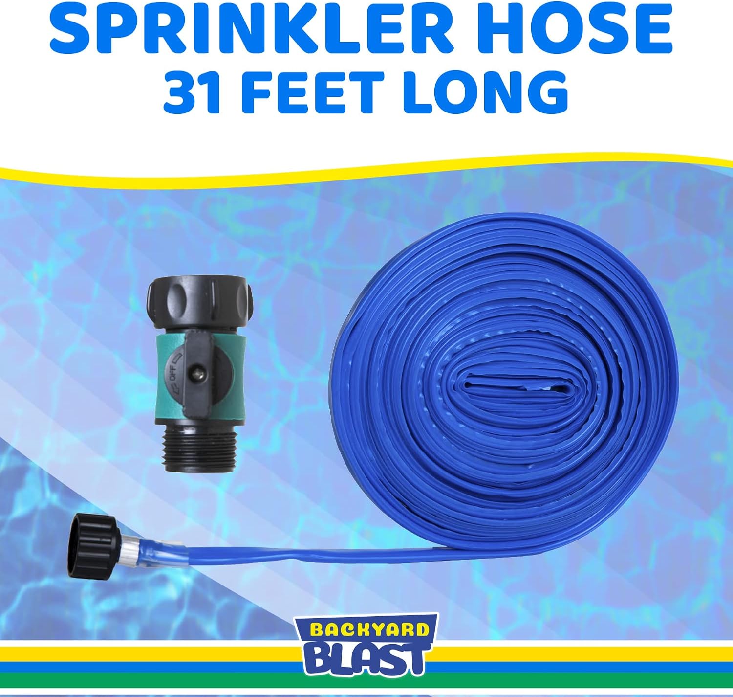 巨大なウォータースライダー 本格 ウォータースライド 水遊び 水しぶき スリリング 30' BACKYARD BLAST 家庭用プール  ｜アメリカキッチン輸入プロ 調理家電 キッチン雑貨 アウトドア BACKYARD BLAST 31フィート スプリンクラーホース、ウォータースライドアクセサリー、芝生スプリンクラー