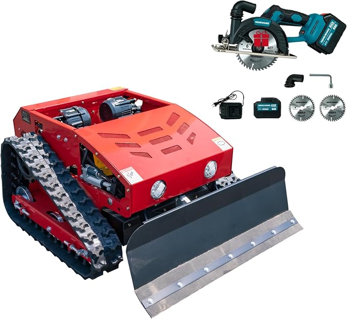 SYKEND SKD-224-SNOW Remote Control Hybrid Lawn Mower – The Best All-Terrain Mower for Tough Jobs \