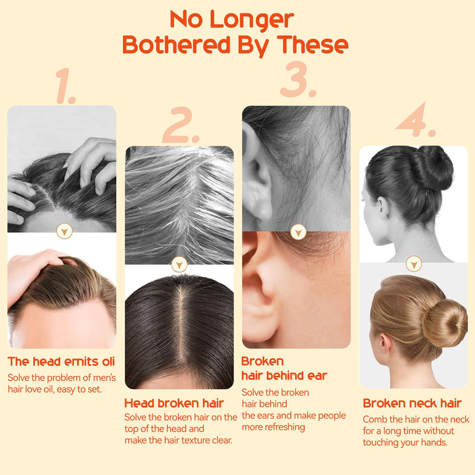 Hair Wax Stick, 2-in-1 Design with Built-in Comb, Hair Styling Products, Moisturizing & Non-Greasy - Image 3