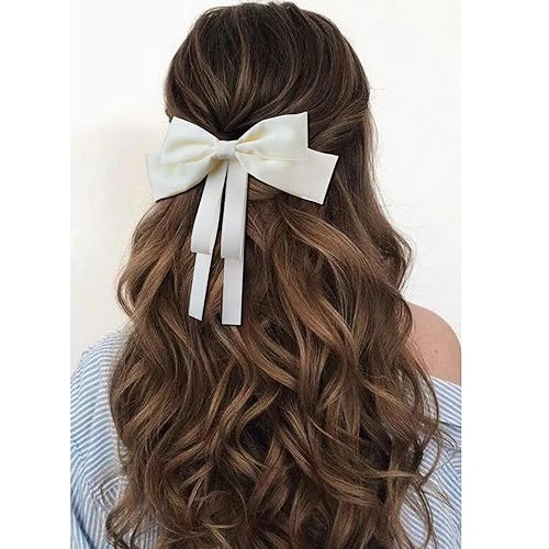 Miniatura 2 de 3 lazos de satén sedoso para el cabello, pasadores para el cabello, pinzas de metal para el cabello, pasadores franceses, accesorios para el