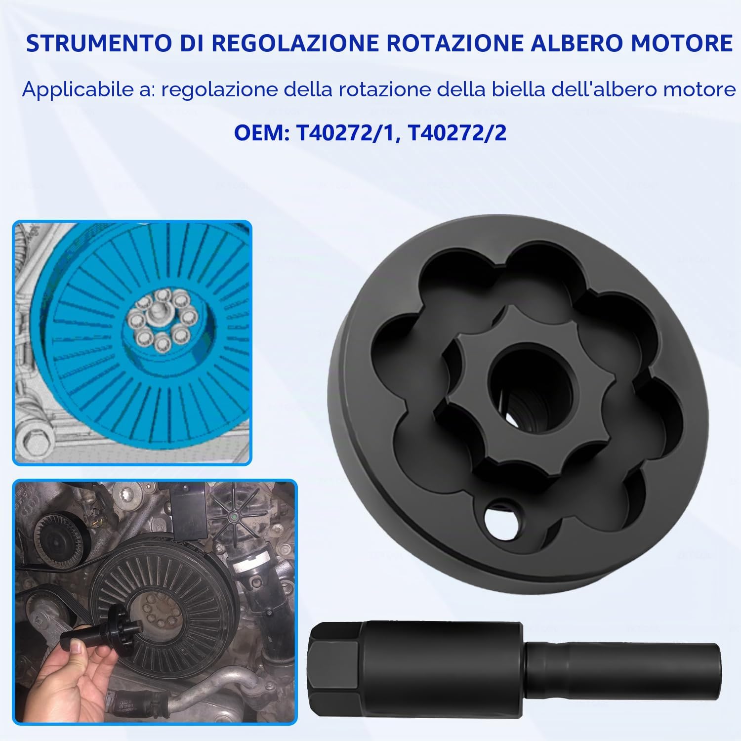 ZKTOOL Kit di strumenti per la messa in fase dell'albero a camme del motore compatibile con motore VW Audi 4.0 FSI, TFSI, A6 A8 S6 Bentley Flying Spur 4.0TV8. Uguale a OEM T40264.